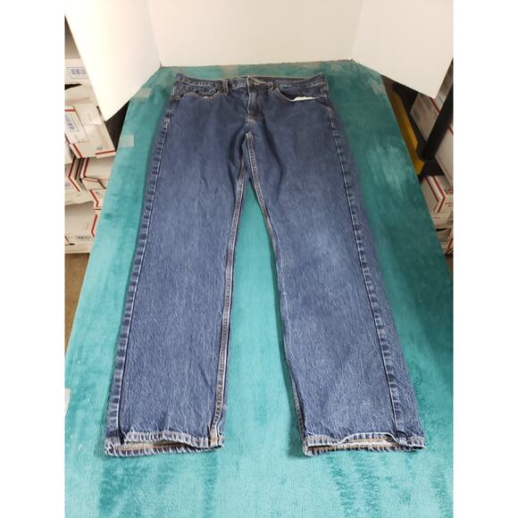 Old Navy Jeans Size 36x32 Mens Blue Pants Denim Cotton Baggy Work Straight - Picture 1 of 12